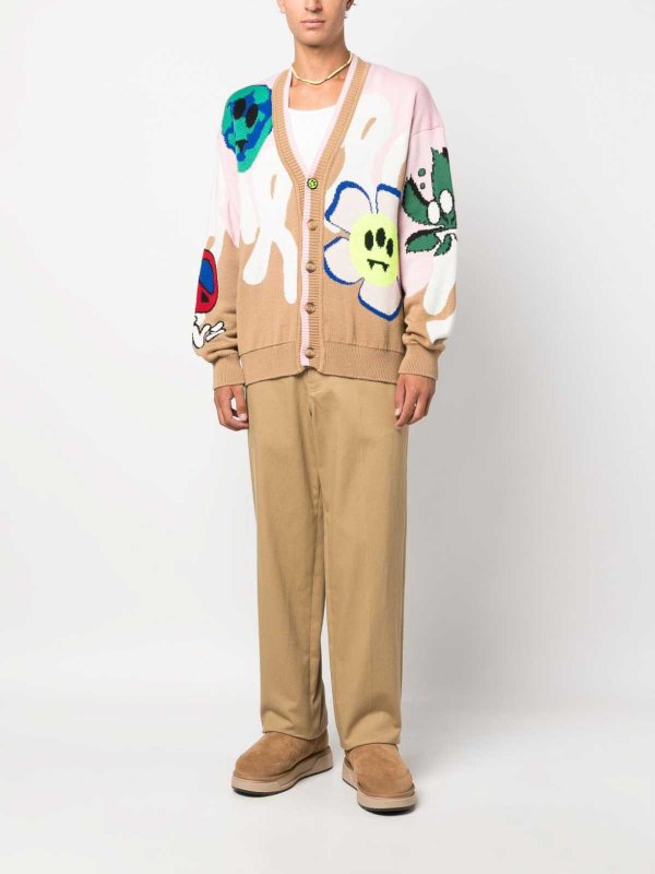 BARROW: cardigans online - Printed wool cardigan