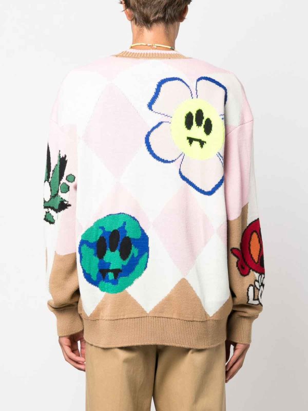 BARROW buy online Printed wool cardigan