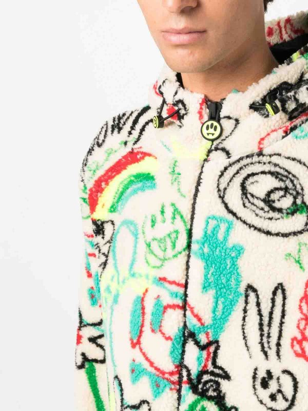 BARROW: casual jackets online - Printed faux fur down jacket