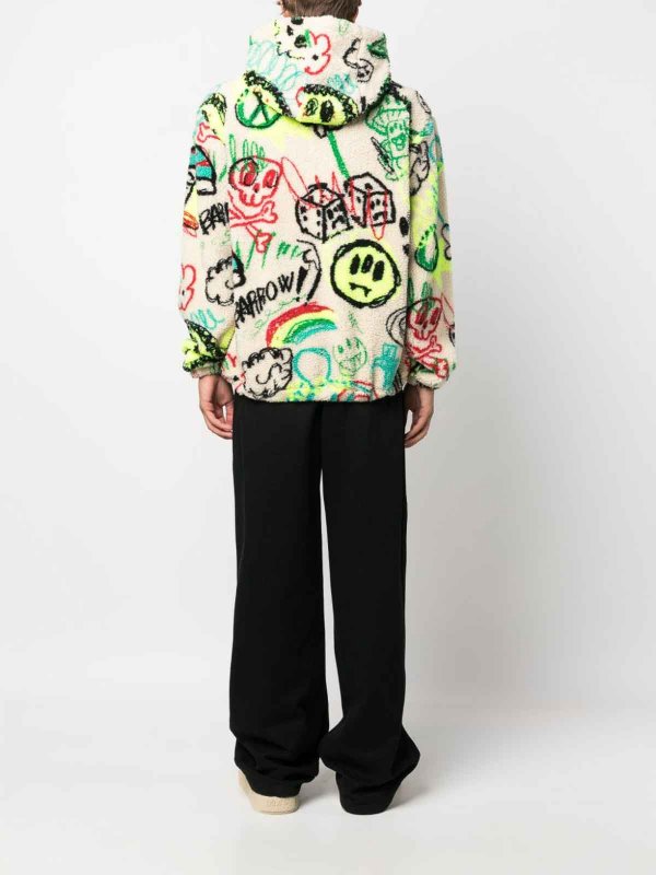 The Best Shops BARROW: Printed faux fur down jacket