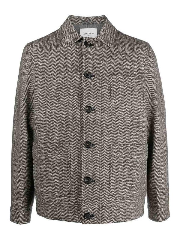 CIRCOLO 1901: casual jackets - Herringbone cotton jacket