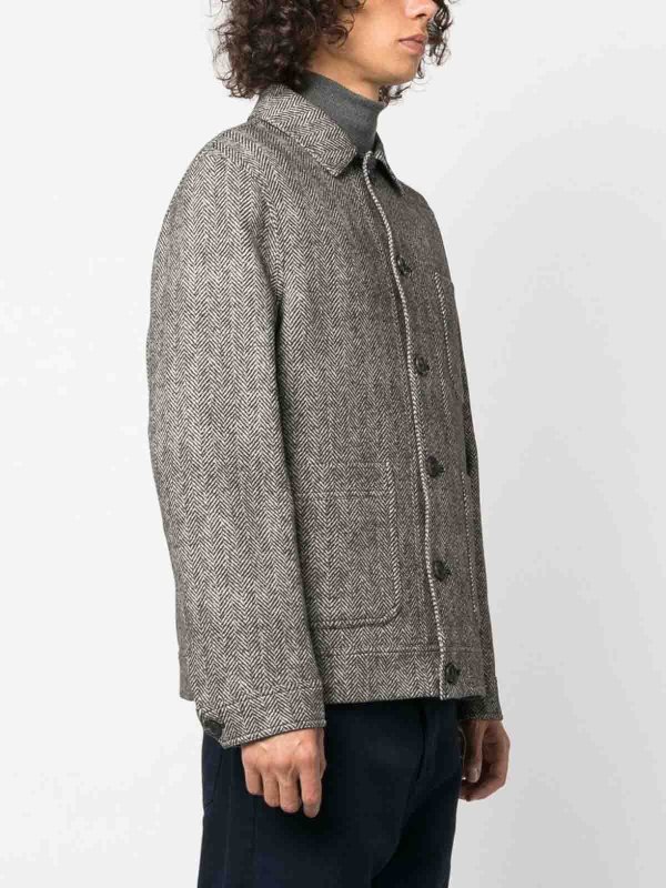 Herringbone cotton jacket shop online: CIRCOLO 1901