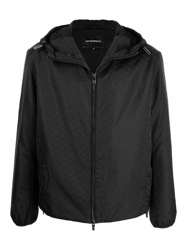 EMPORIO ARMANI: casual jackets - Allover logo down jacket
