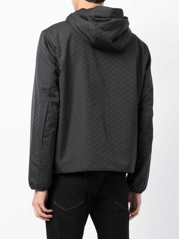 Allover logo down jacket shop online: EMPORIO ARMANI