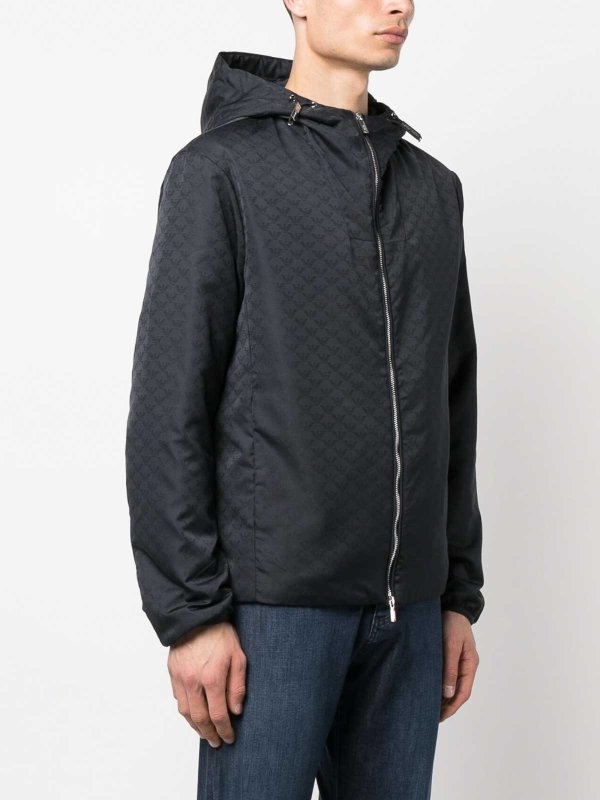 Emporio Armani Allover Logo Reversible Bomber Jacket