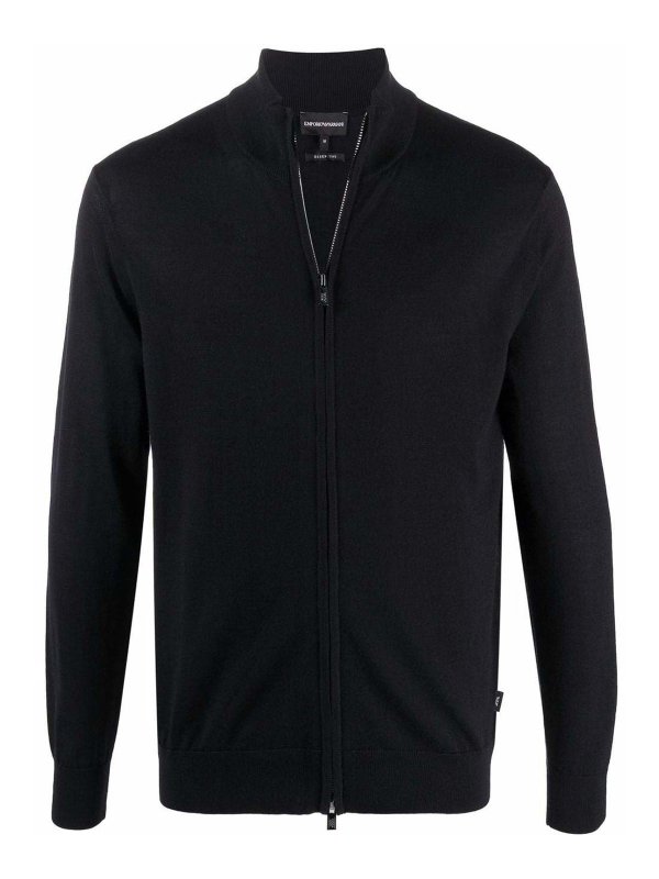 EMPORIO ARMANI: cardigans - Wool zipped cardigan