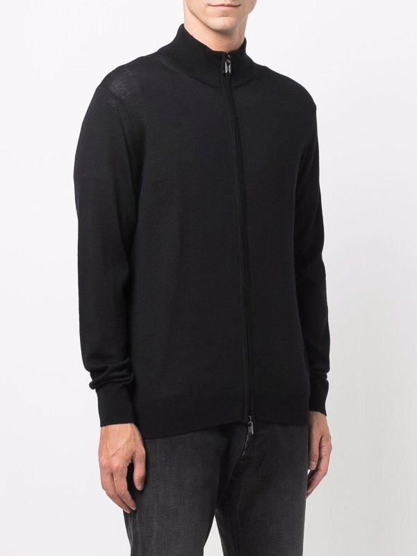 EMPORIO ARMANI: cardigans online - Wool zipped cardigan