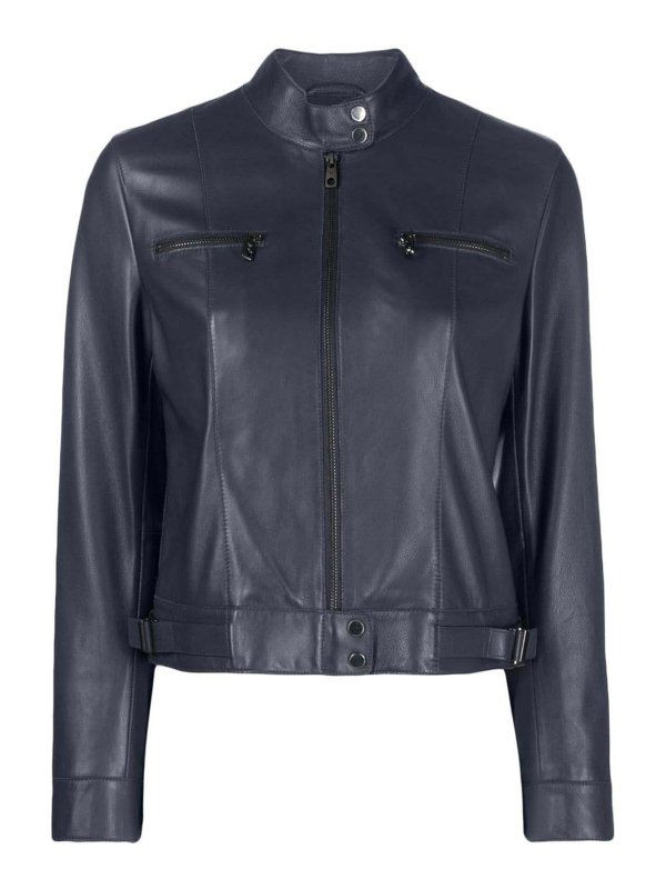 EMPORIO ARMANI: casual jackets - Leather jacket