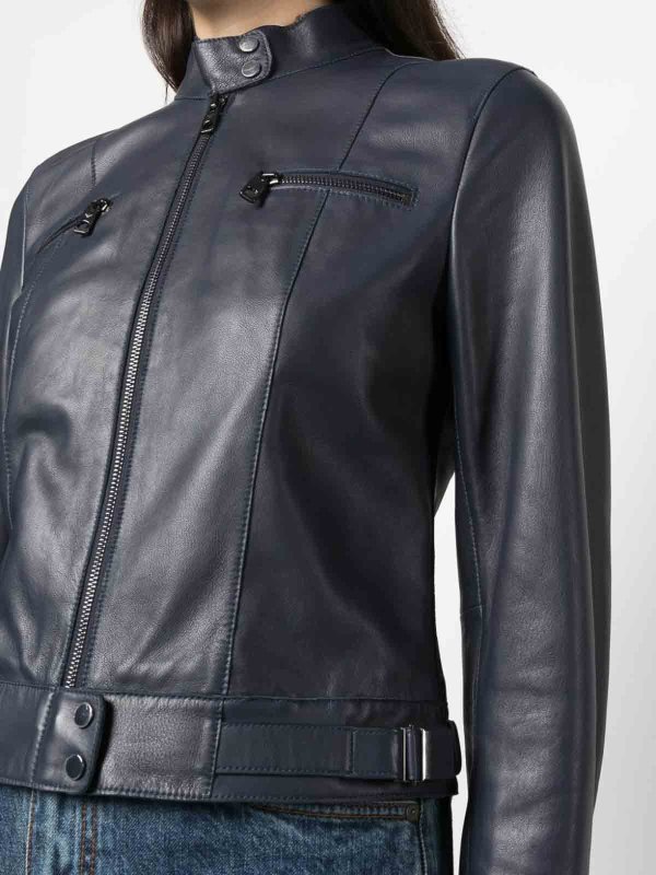 EMPORIO ARMANI: casual jackets online - Leather jacket