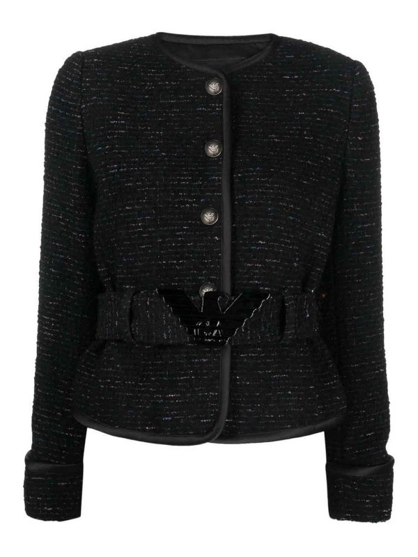 EMPORIO ARMANI: giacche casual - Giacca corta in tweed