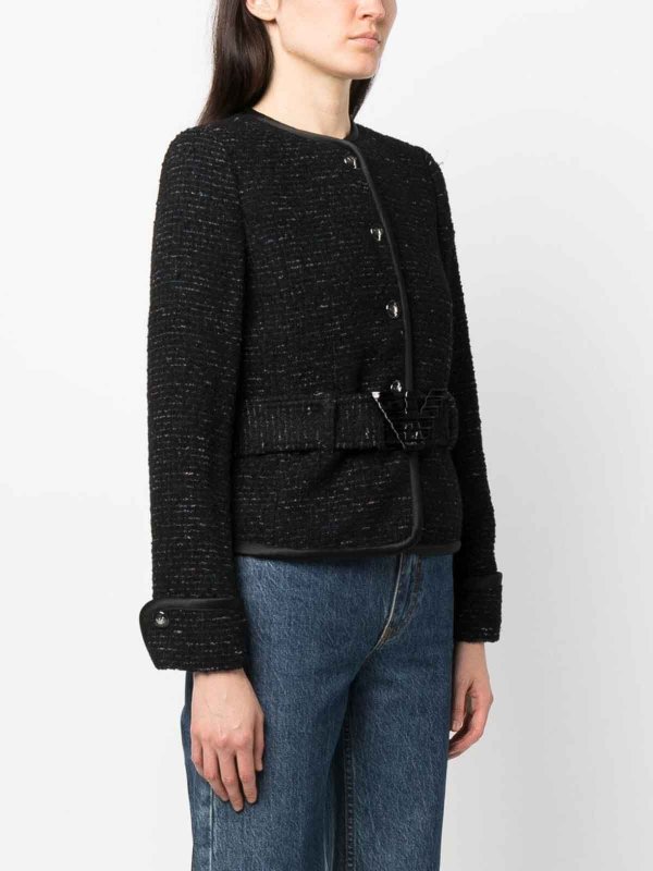 EMPORIO ARMANI: giacche casual online - Giacca corta in tweed