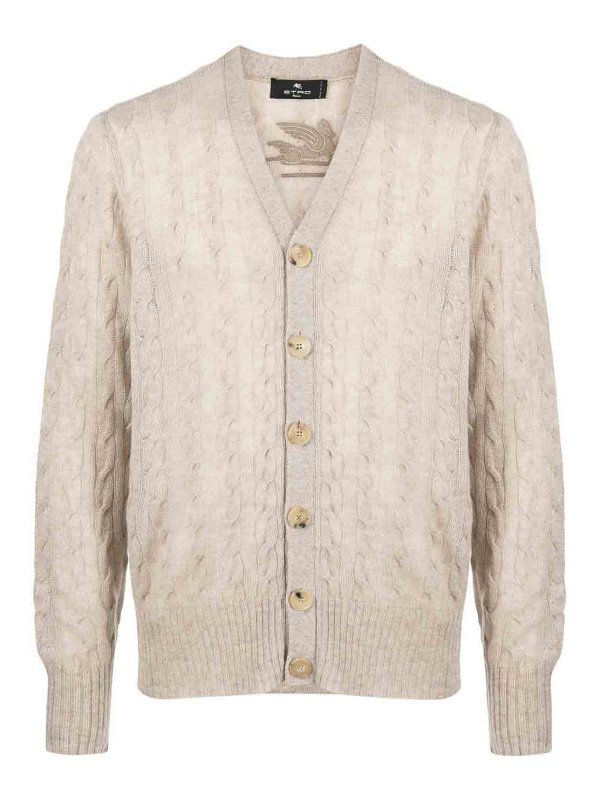 ETRO: Cardigans - Cardigan - Beige