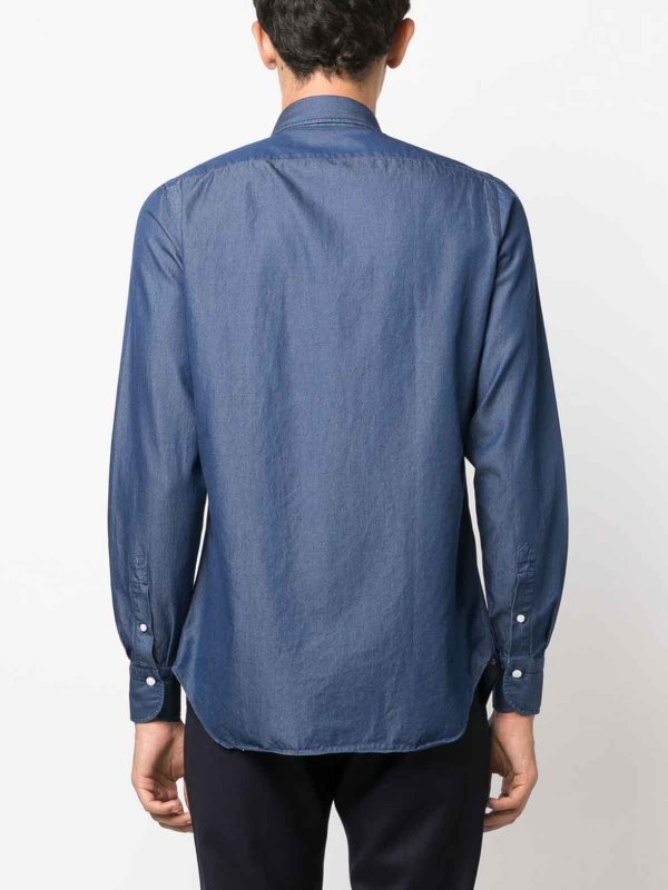 FINAMORE 1925: shirts online - Regular fit denim shirt