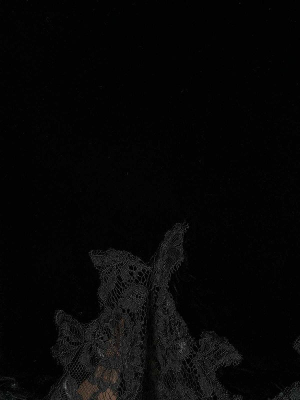 GOLD HAWK buy online Lace-trim velvet slip dress