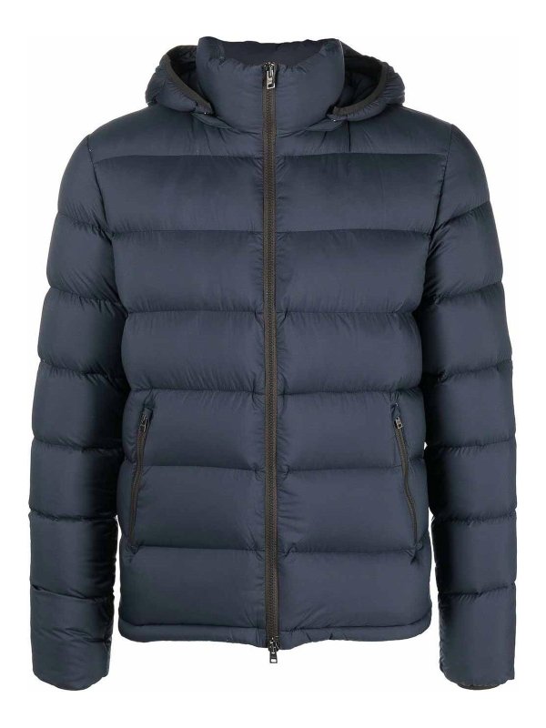 HERNO: casual jackets - Hooded short down jacket