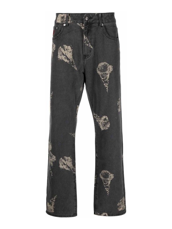 ICECREAM: ブーツカットジーンズ - ブーツカットジーンズ - グレー