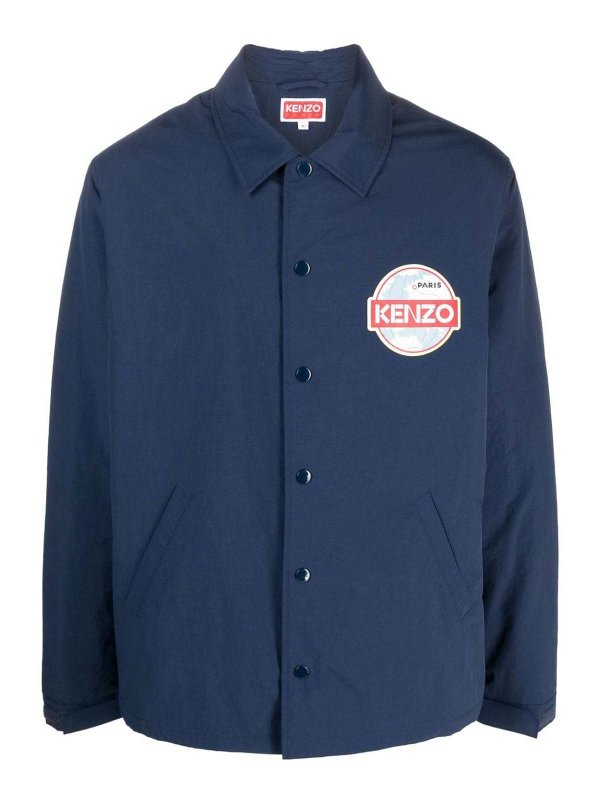 KENZO: casual jackets - Kenzo globe nylon jacket