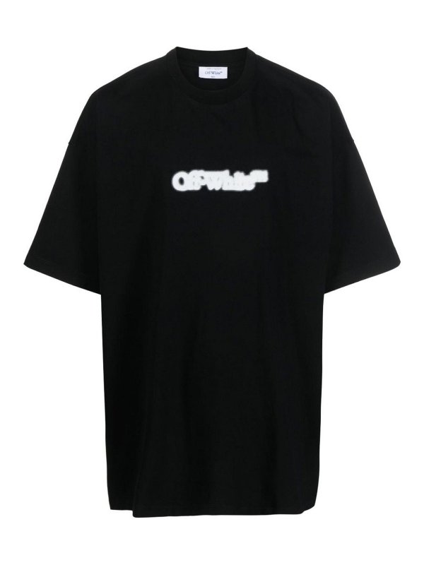 OFF-WHITE: t-shirts - Logo cotton t-shirt