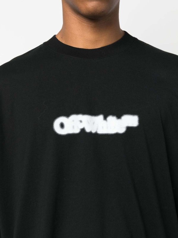 The Best Shops OFF-WHITE: t-shirts - Logo cotton t-shirt