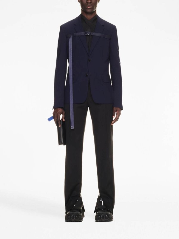 OFF-WHITE: blazers online - Wool blend single-breated blazer