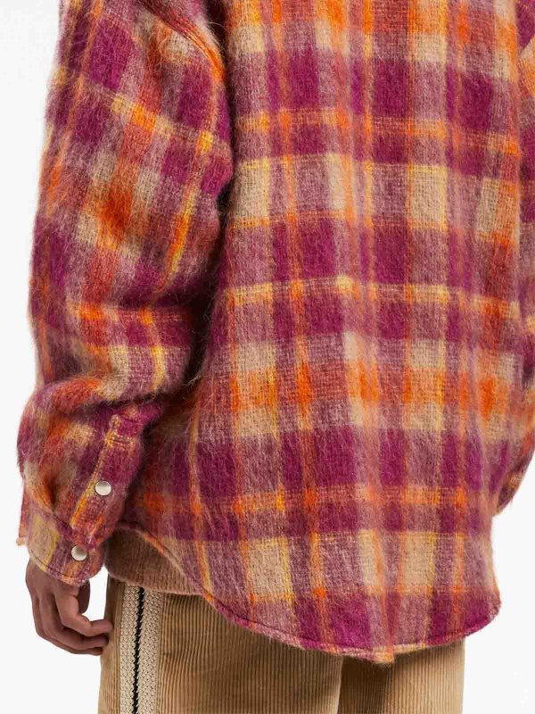 The Best Shops Palm Angels: Checked wool overshirt