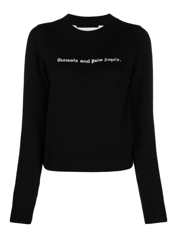 Palm Angels: crew necks - Sunset wool blend jumper