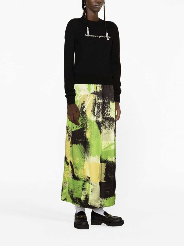 Palm Angels: crew necks online - Sunset wool blend jumper