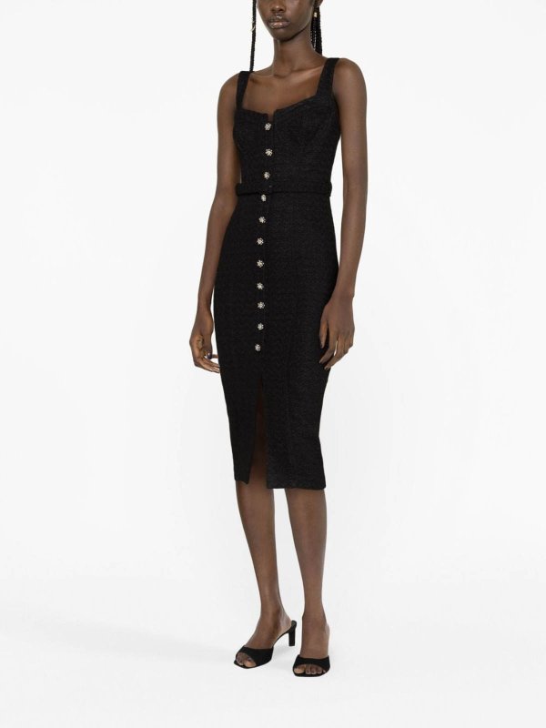 Self Portrait: Robe longueur genou online - Robe Au Genou - Noir
