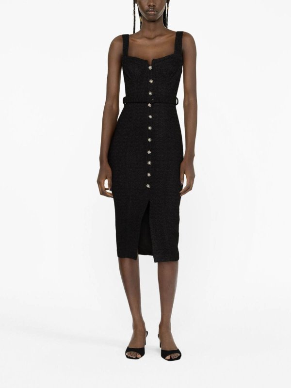 The Best Shops Self Portrait: Robe Au Genou - Noir