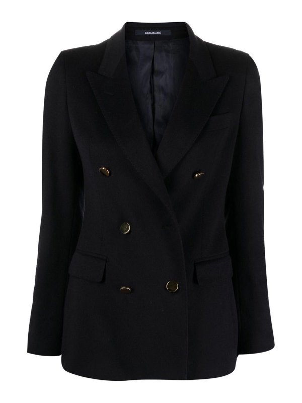 TAGLIATORE: casual jackets - Double-breasted wool blend jacket