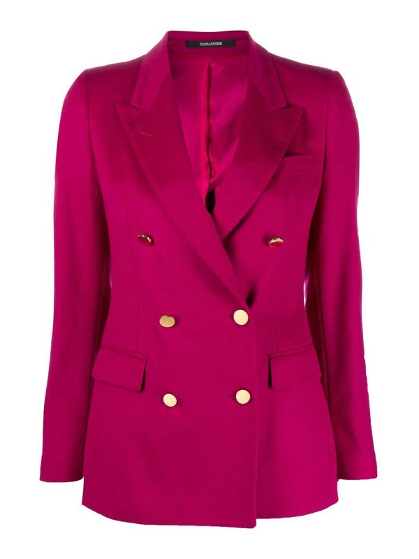 TAGLIATORE: casual jackets - Double-breasted wool blend jacket