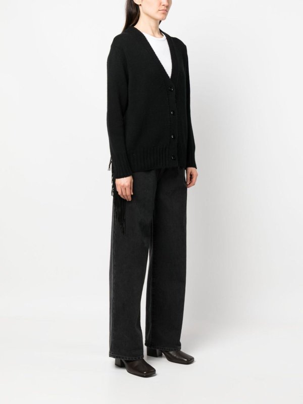 カーディガン - 黒 shop online: WILD CASHMERE