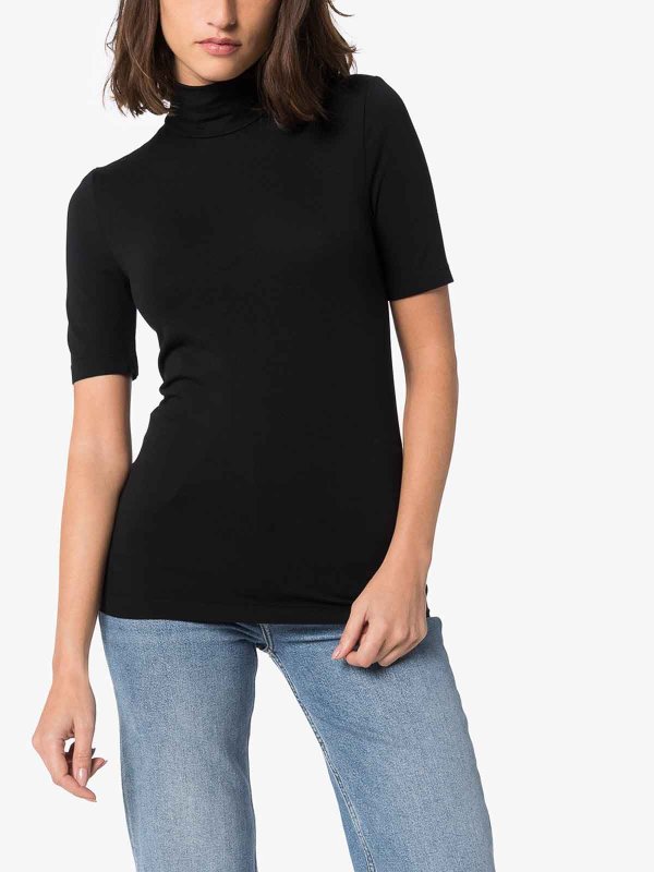 Organic cotton turtleneck t-shirt shop online: WOLFORD