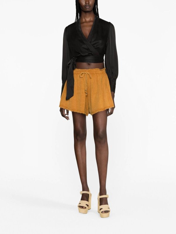 Silk wrap top shop online: ZIMMERMANN