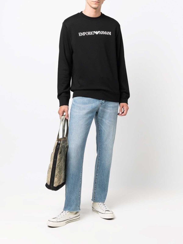 EMPORIO ARMANI buy online Logo cotton blend sweatshirt