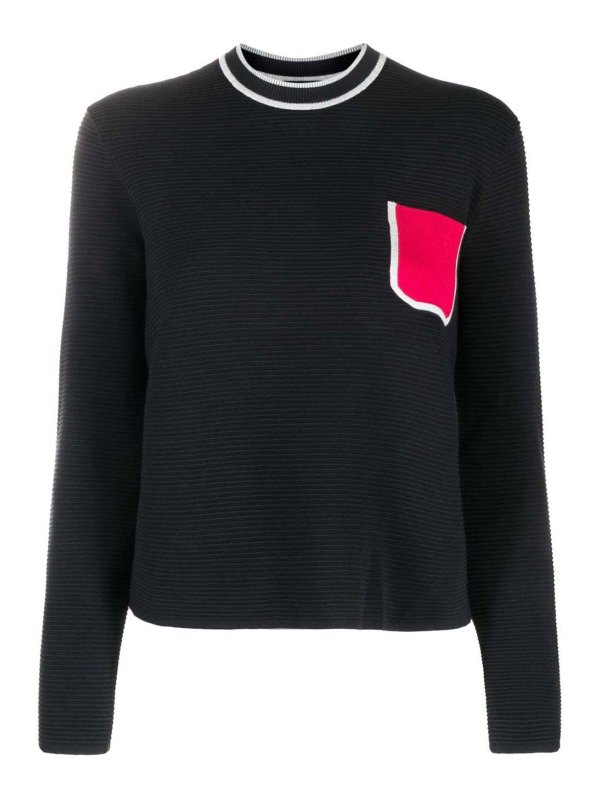 EMPORIO ARMANI: クルーネック - クルーネック - ブルー