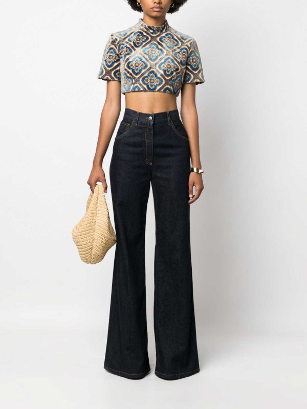 The Best Shops ETRO: Tops & Tank tops - Printed cropped top