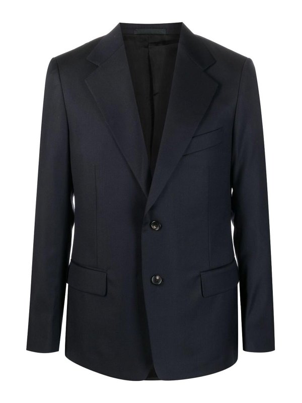 LANVIN: casual jackets - Single-breasted wool jacket
