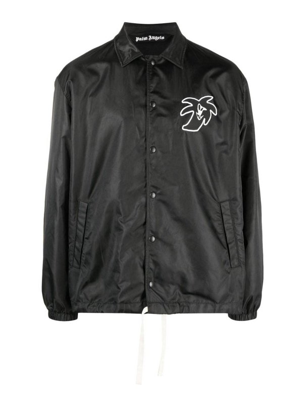 Palm Angels: giacche casual - Giacca coach stampata