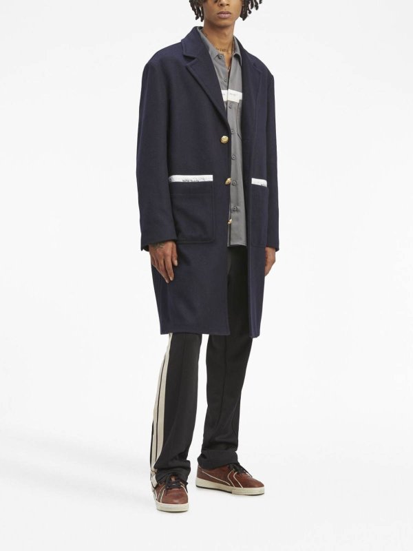 Palm Angels: short coats online - Wool uniform coat