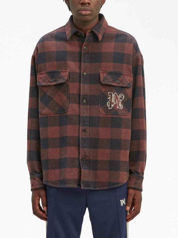 The Best Shops Palm Angels: Monogram cotton overshirt