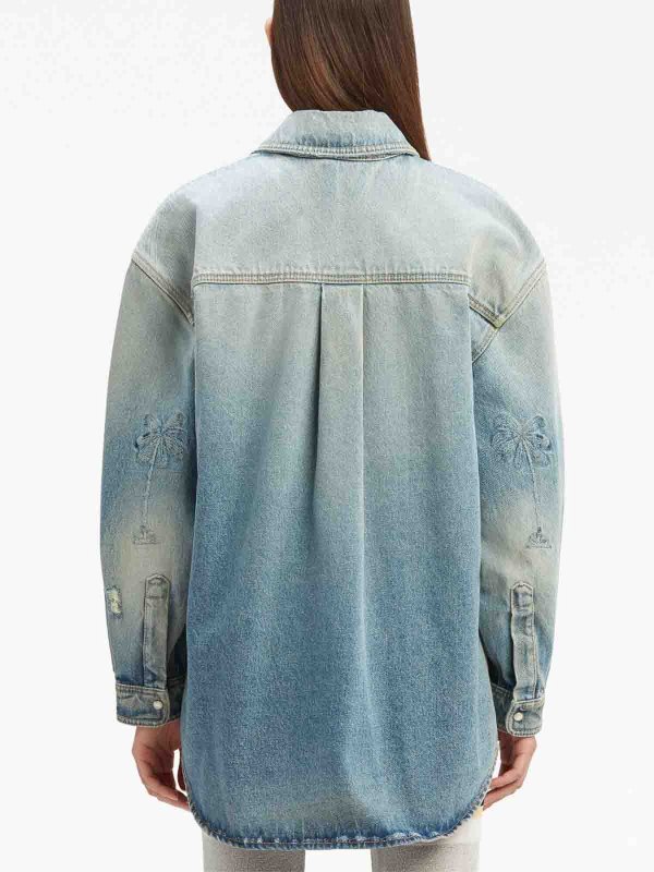 The Best Shops Palm Angels: Chemises - Chemise - Bleu