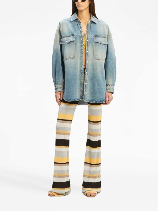 The Best Shops Palm Angels: Chemise - Bleu