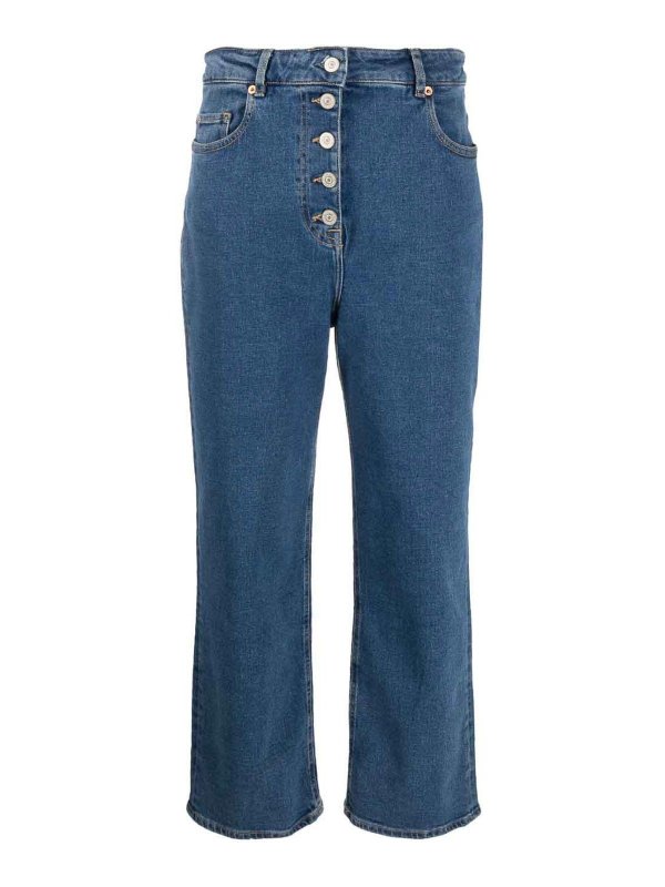 PS BY PAUL SMITH: bootcut jeans - Wide leg cropped denim jeans