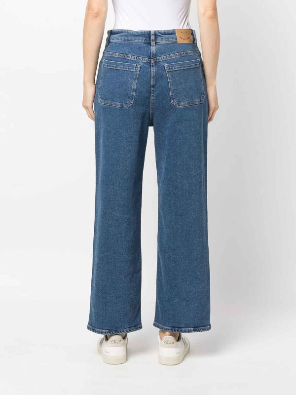 PS BY PAUL SMITH: bootcut jeans online - Wide leg cropped denim jeans