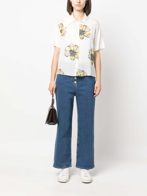 PS BY PAUL SMITH buy online Wide leg cropped denim jeans