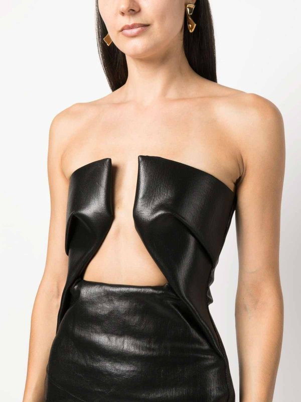 RICK OWENS: Robe longueur genou online - Robe Au Genou - Noir
