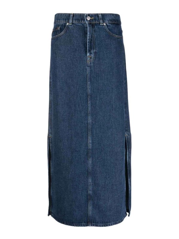 SEVEN: Knee length skirts & Midi - Denim midi skirt