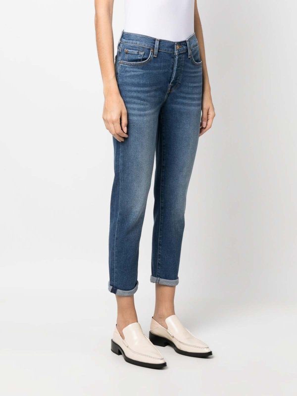 Cropped denim jeans shop online: SEVEN