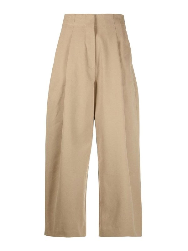 STUDIO NICHOLSON: Trousers Shorts - Wide leg cropped trousers